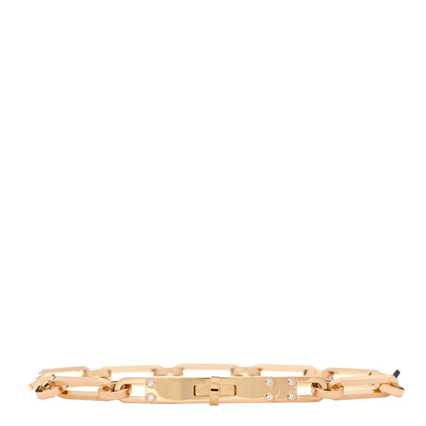 18K Yellow Gold Diamond PM Kelly Chaine Bracelet ST