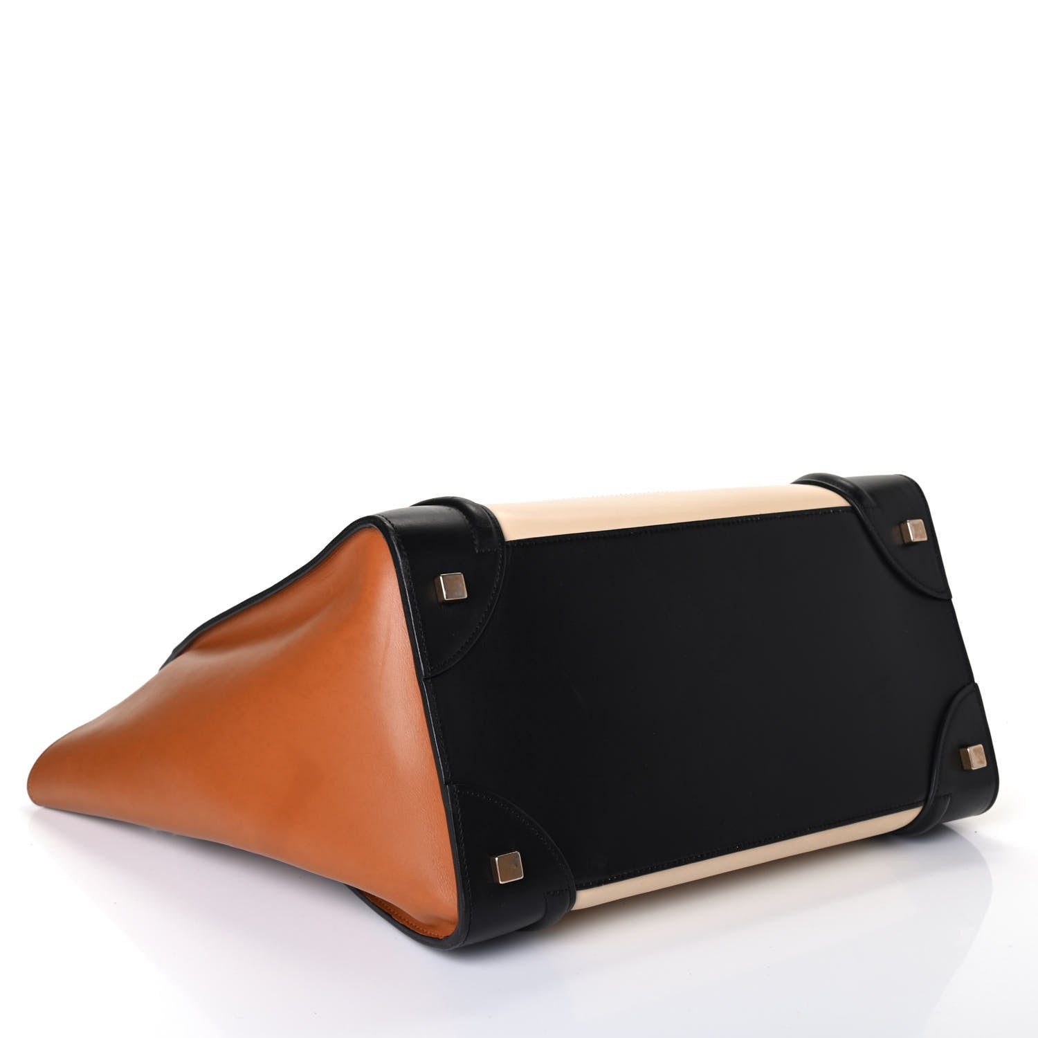 Celine Satin Calfskin Mini Tri-Color Luggage Seashell 3 of 4