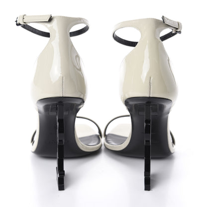 Saint Laurent Patent Calfskin Opyum Sandals 36 Neutro 5 of 10