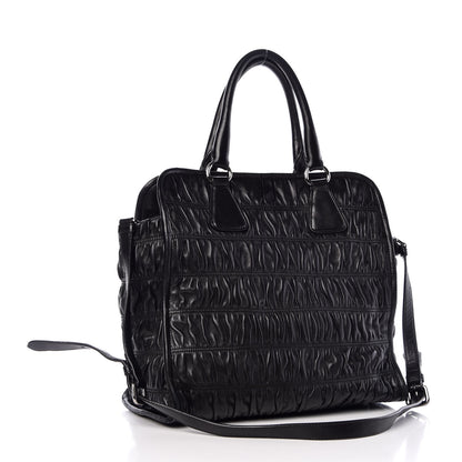 Prada Nappa Gaufre Satchel Black 3 of 11