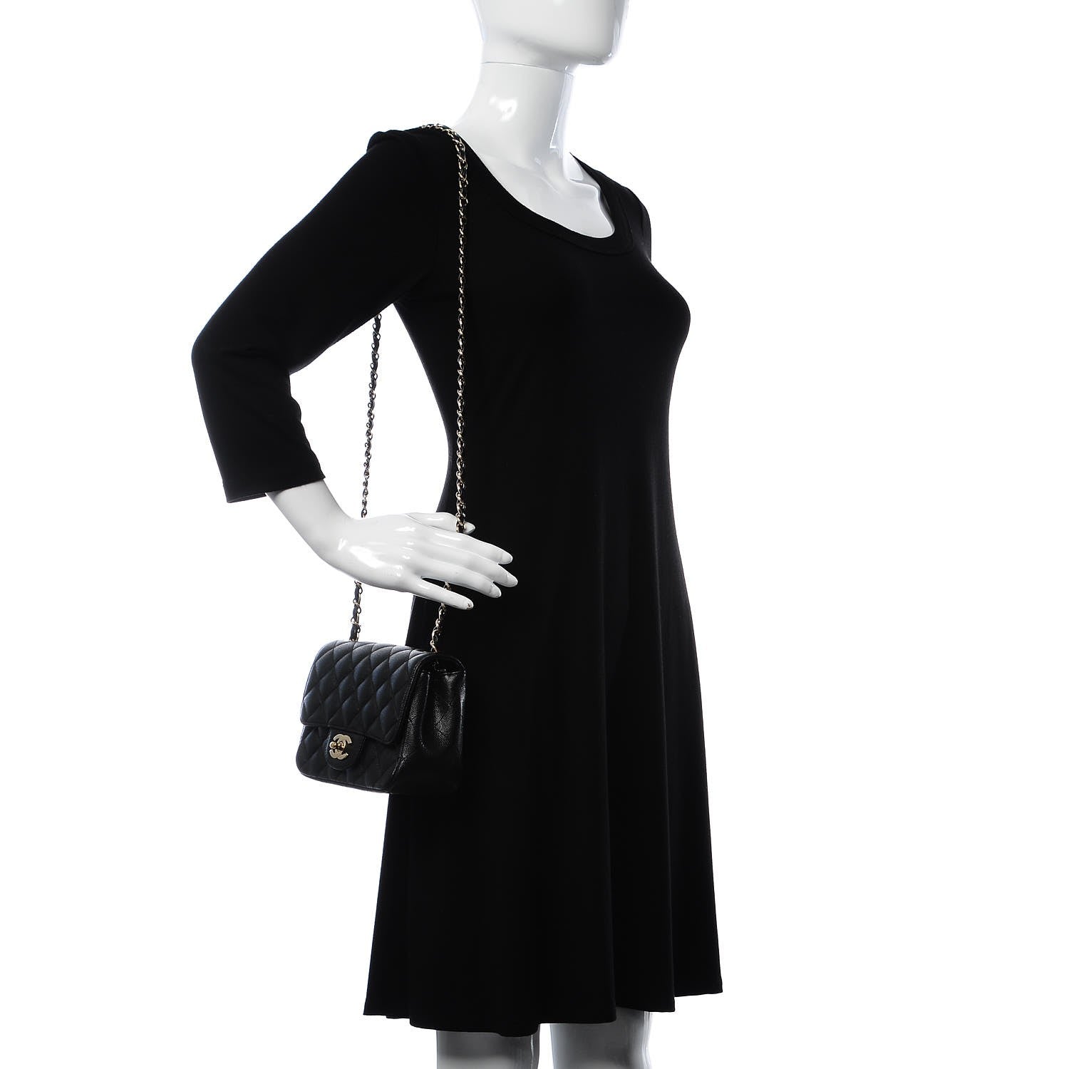 Chanel Caviar Quilted Mini Square Flap Black 2 of 7
