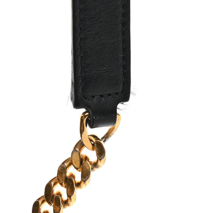 Saint Laurent Smooth Calfskin Matelasse Chevron Large Monogram Satchel Black 18 of 19