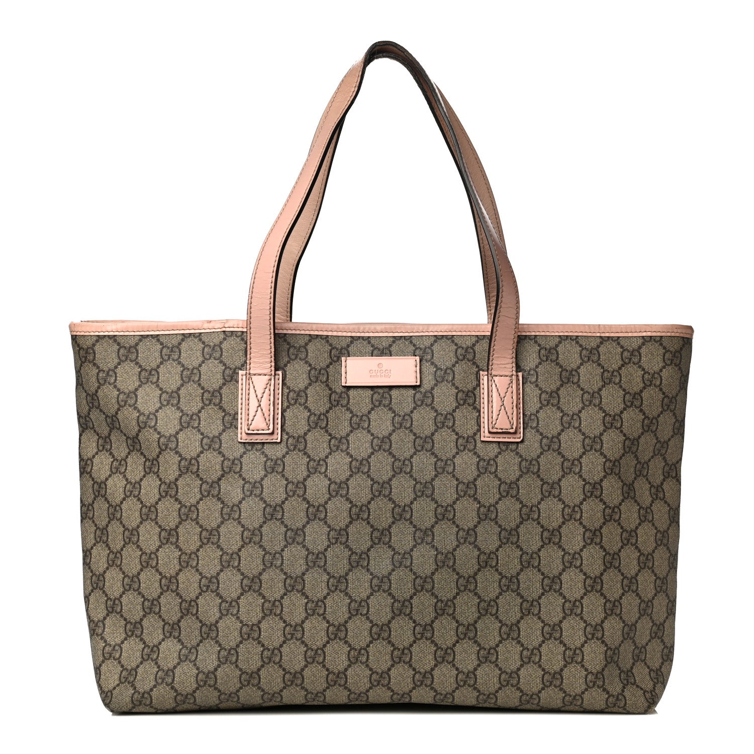 Gucci GG Supreme Monogram Medium Zippered Shopping Tote Pink 1 of 16