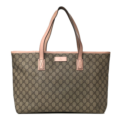 Gucci GG Supreme Monogram Medium Zippered Shopping Tote Pink 1 of 16
