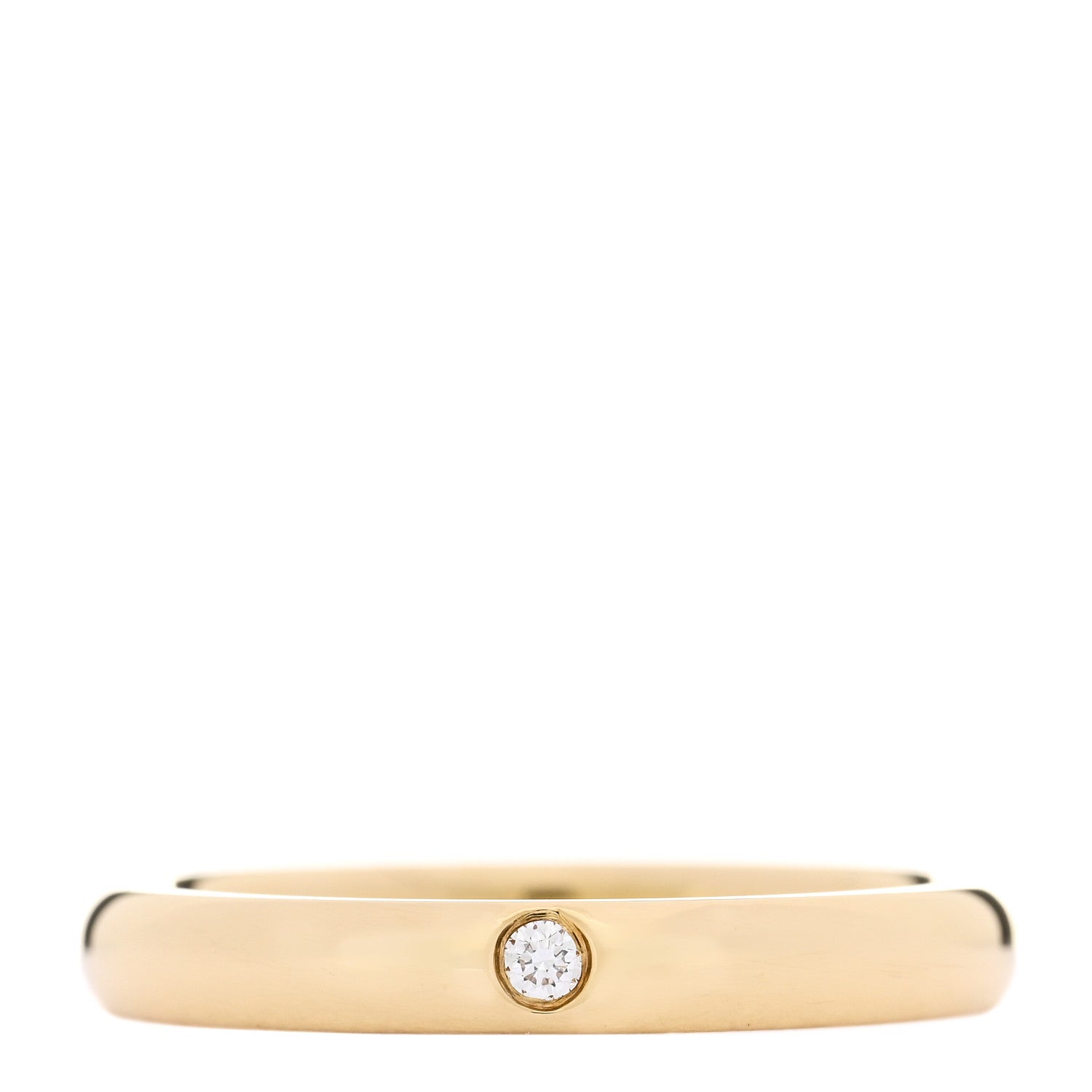 Tiffany 18K Yellow Gold Diamond 3mm Elsa Peretti Band Ring 54 7 1 of 5