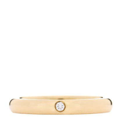 Tiffany 18K Yellow Gold Diamond 3mm Elsa Peretti Band Ring 54 7 1 of 5