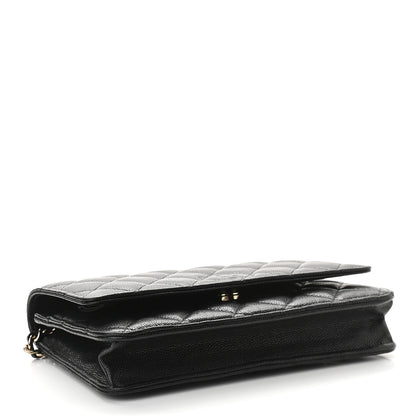 Chanel Caviar Quilted Coco Candy Wallet On Chain WOC Black 4 of 11