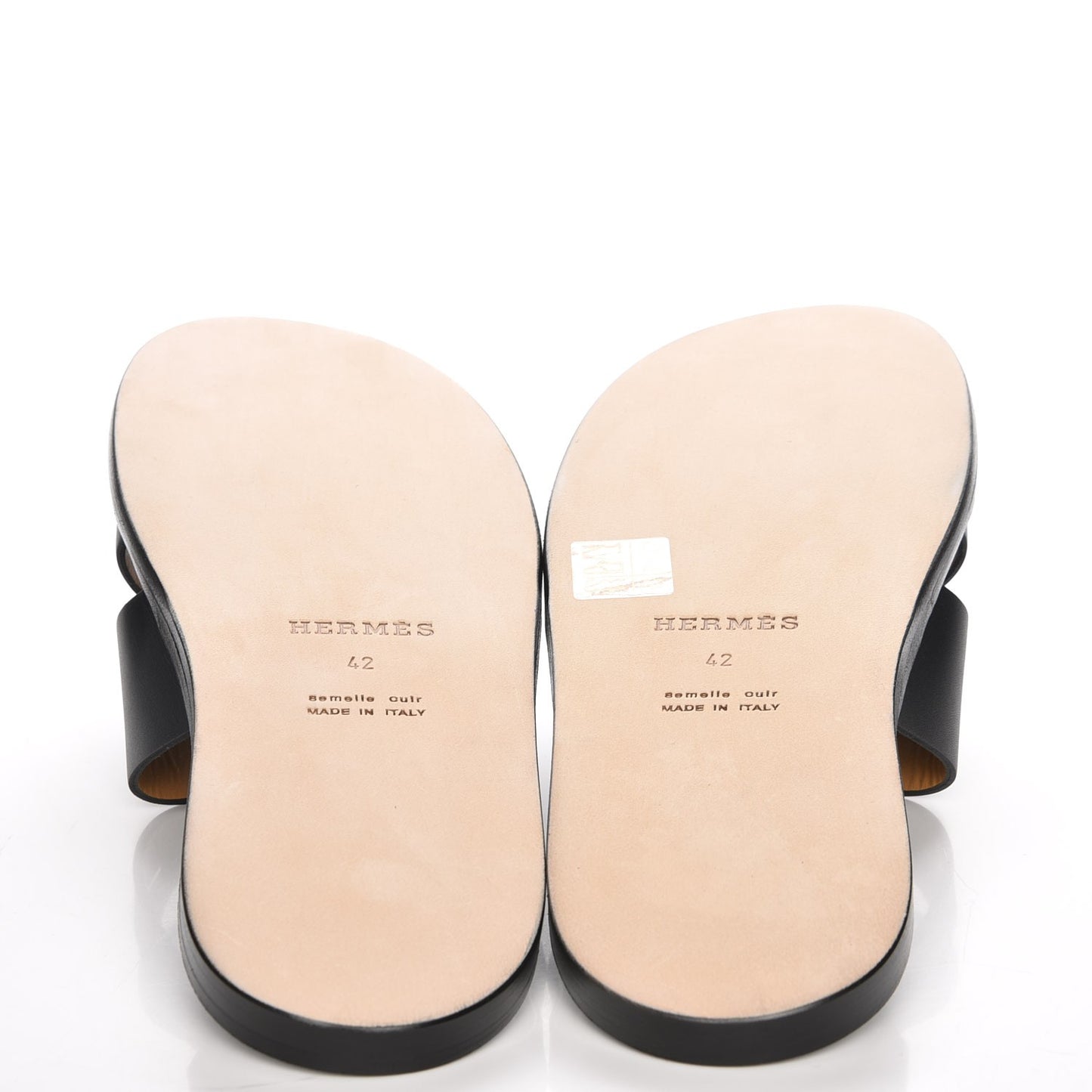 Calfskin Mens Izmir Sandals 42 Black