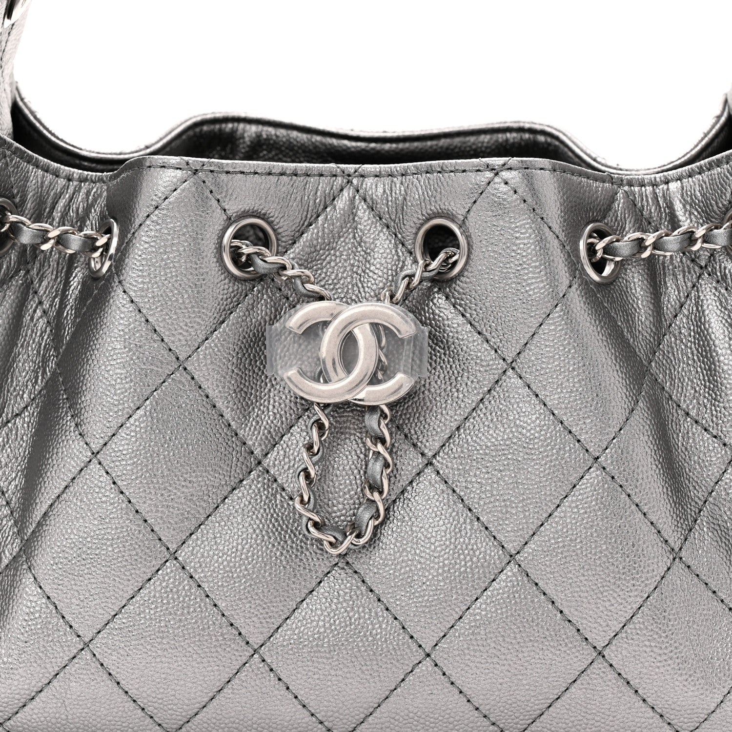 Chanel Metallic Caviar Quilted Mini Chanel 25 Handbag Anthracite 8 of 10