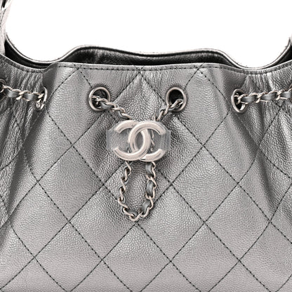 Chanel Metallic Caviar Quilted Mini Chanel 25 Handbag Anthracite 8 of 10