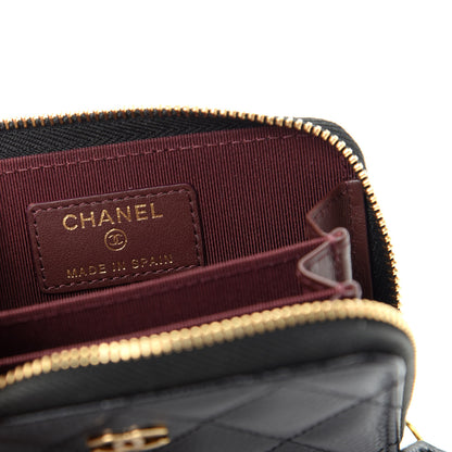 Chanel Caviar Quilted Zip Coin Purse Black 6 of 8