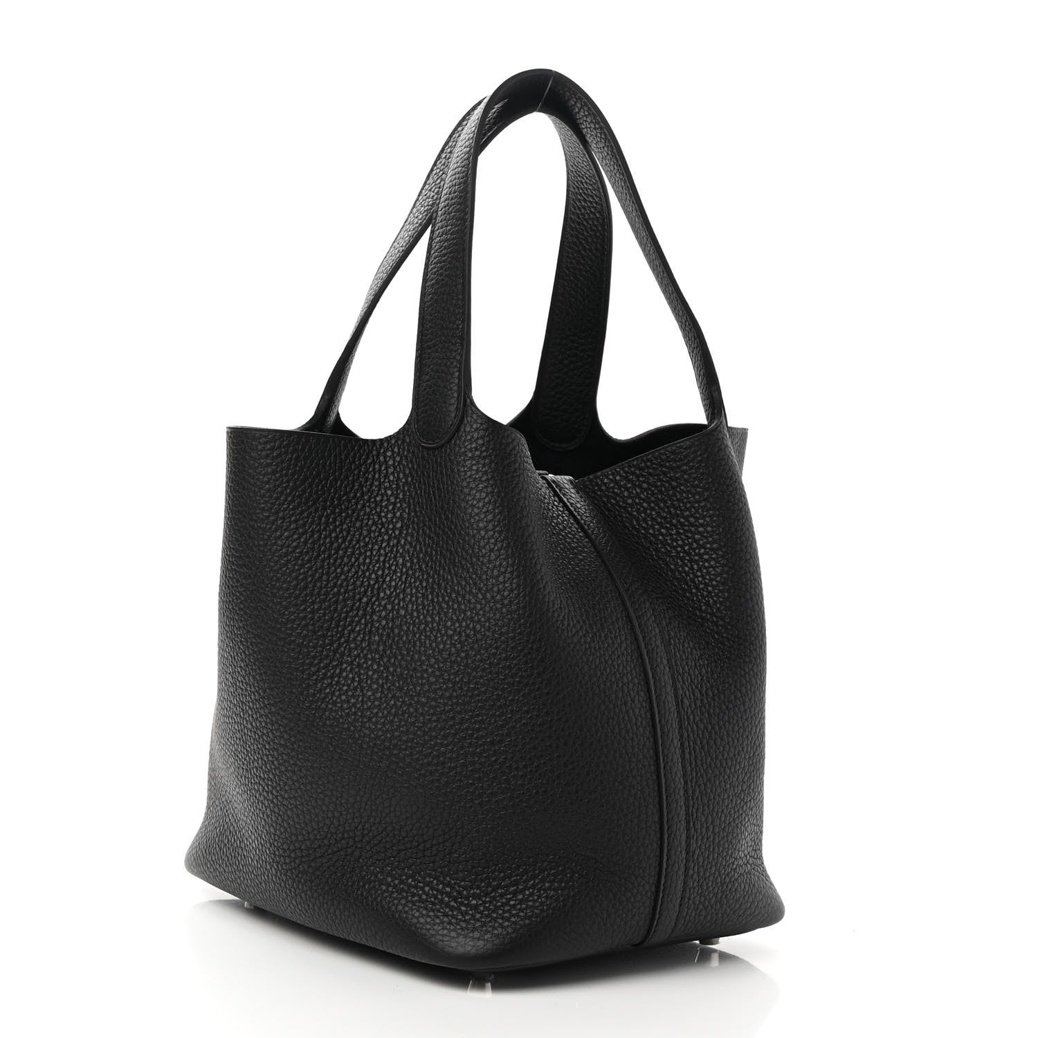 Hermes Taurillon Clemence Picotin Lock 22 MM Black 3 of 11
