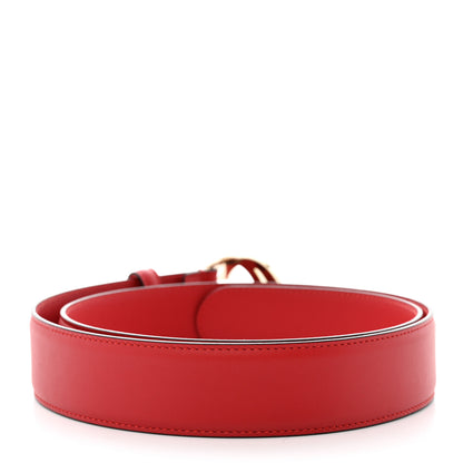 Gucci Moon Calfskin Interlocking G 37mm Belt 95 38 Vibrant Red 2 of 5