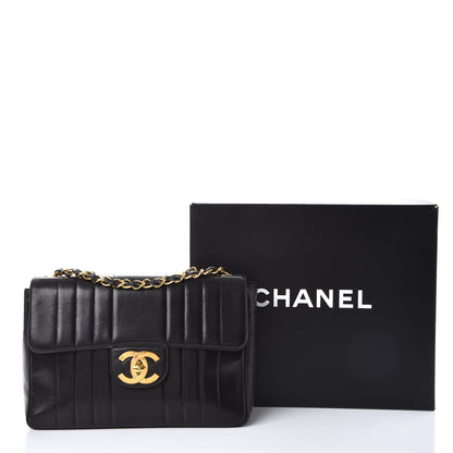 Chanel Lambskin Vertical Quilt Jumbo Single Flap Black 16 of 16