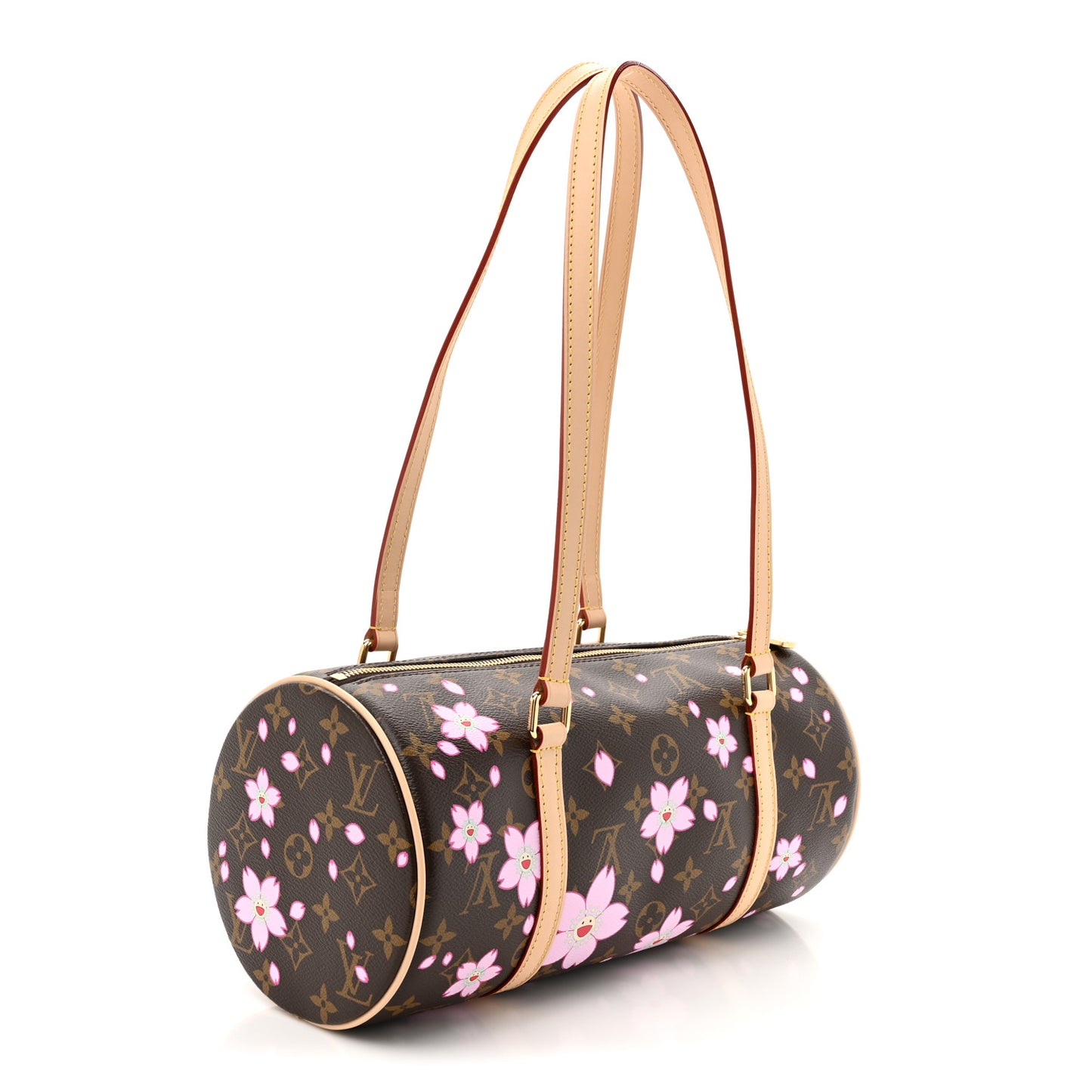 LV X TM Monogram Cherry Blossom Papillon Sakura Brown