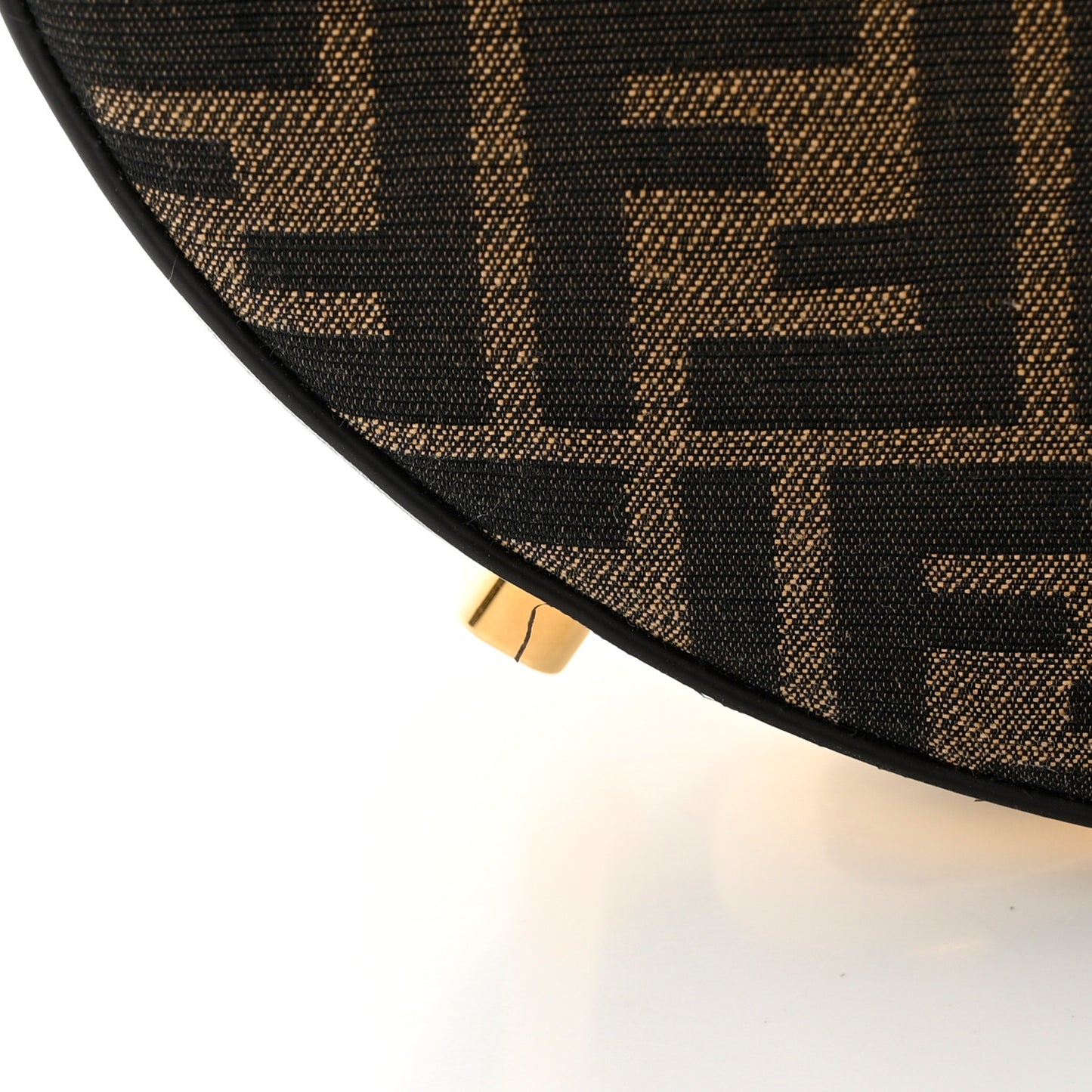 Fabric Jacquard Vitello Grace FF 1974 Small Fendigraphy Hobo Bag Tobacco Moro Ebano