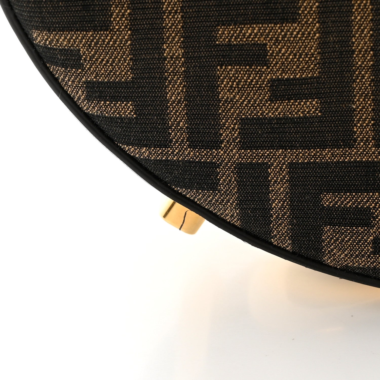 Fendi Fabric Jacquard Vitello Grace FF 1974 Small Fendigraphy Hobo Bag Tobacco Moro Ebano 11 of 13