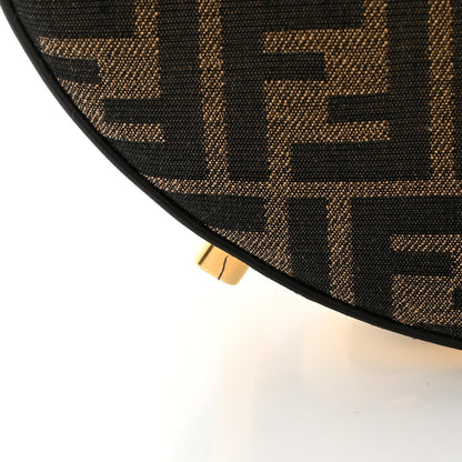 Fendi Fabric Jacquard Vitello Grace FF 1974 Small Fendigraphy Hobo Bag Tobacco Moro Ebano 11 of 13