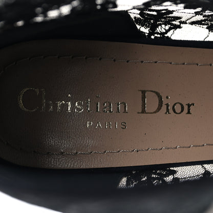 Christian Dior Suede Transparent Mesh Embroidered Roses Naughtily-D Heeled Lace Up Ankle Boots 39.5 Black 9 of 10
