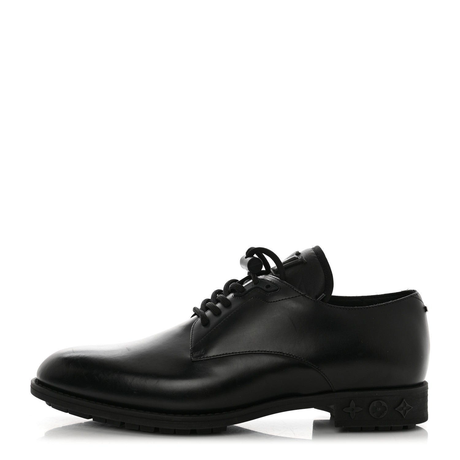 Louis Vuitton Calfskin Mens Formal Derby Shoes 7 Black 1 of 8