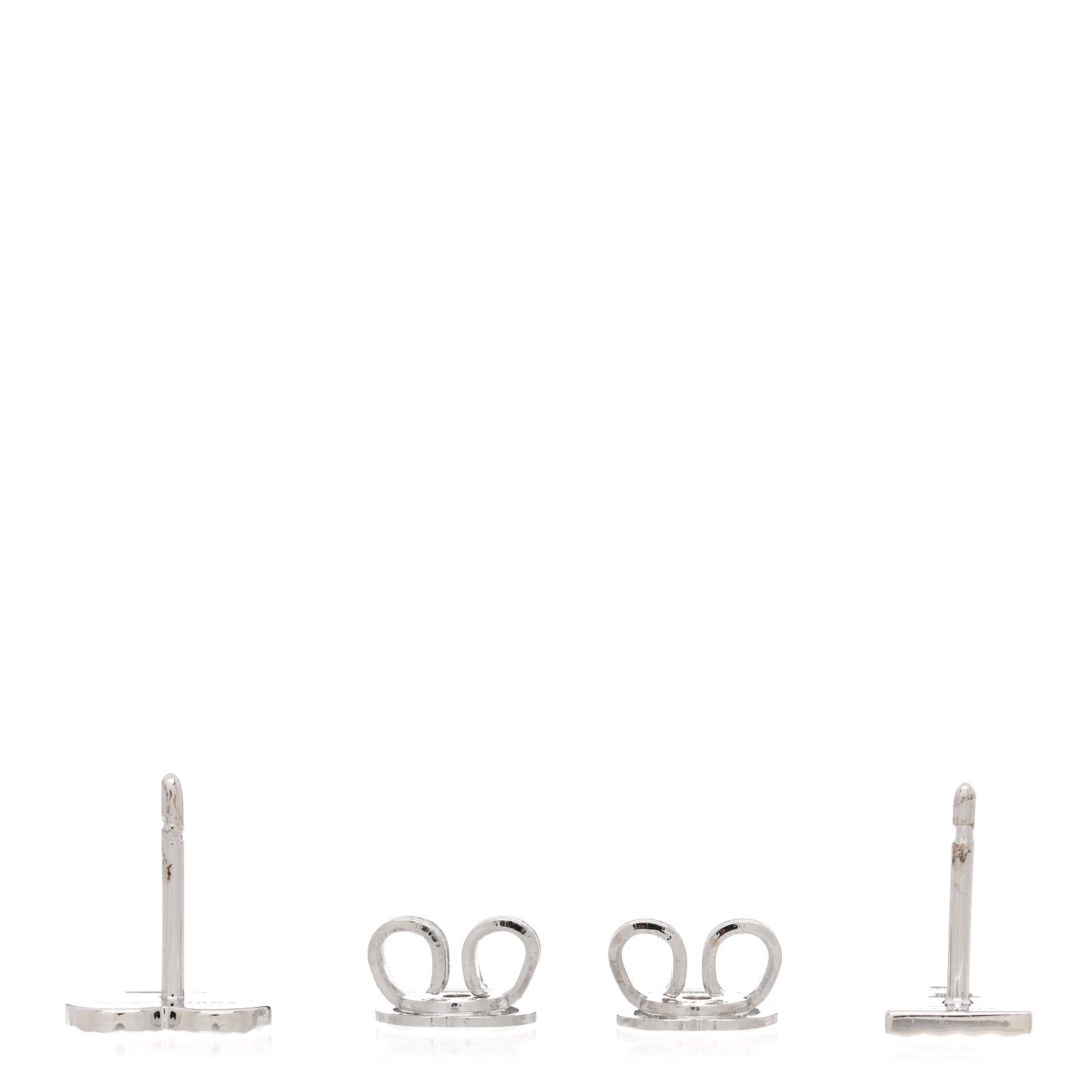 Gucci 18K White Gold Diamond Icon Asymmetric Stud Earrings 3 of 5
