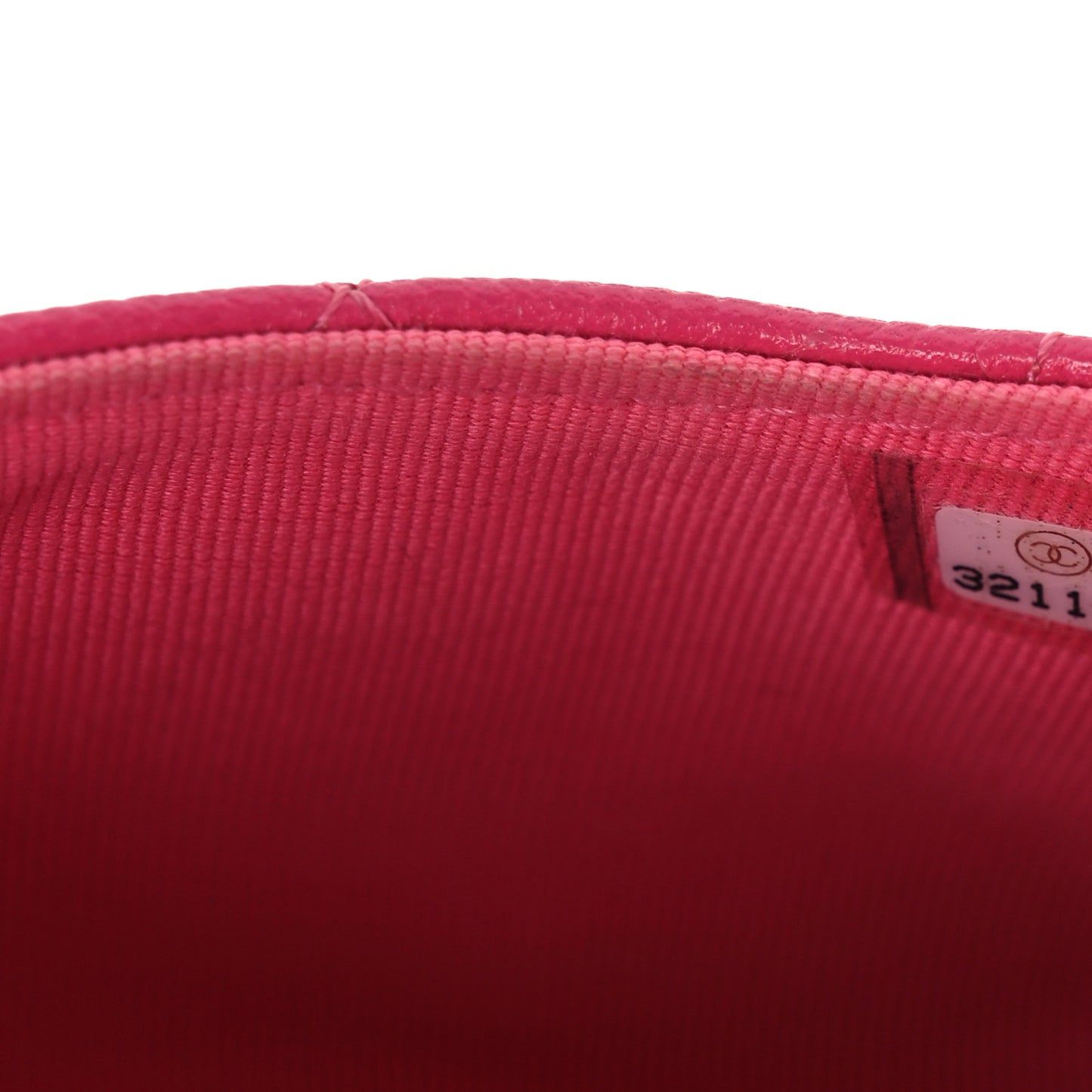 Shiny Caviar Quilted Chain Melody Belt Bag Dark Pink