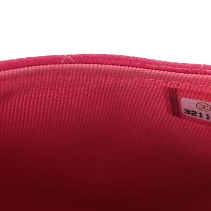 Chanel Shiny Caviar Quilted Chain Melody Belt Bag Dark Pink 8 of 12