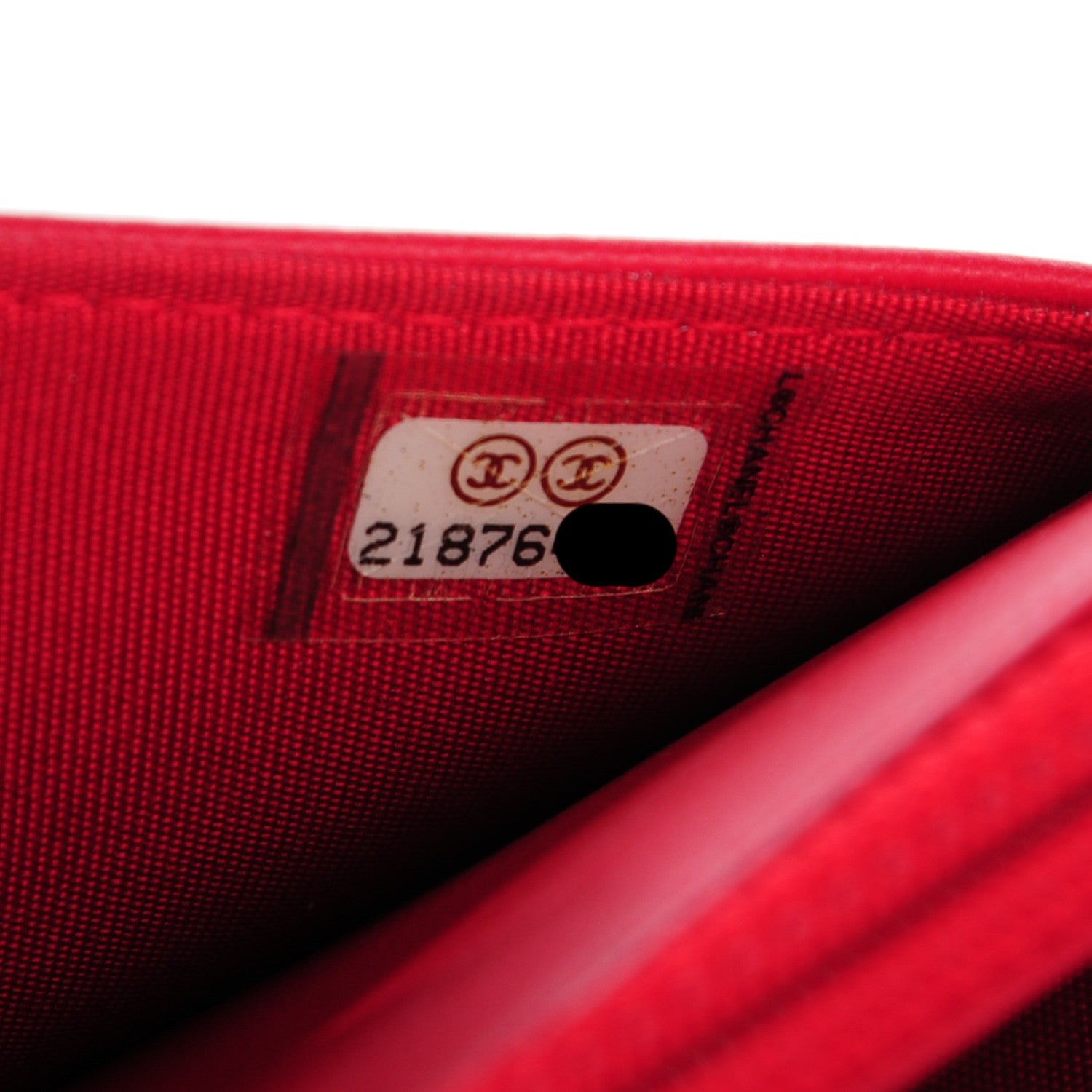 Chanel Lambskin Quilted Diamond CC Wallet On Chain WOC Red 8 of 8