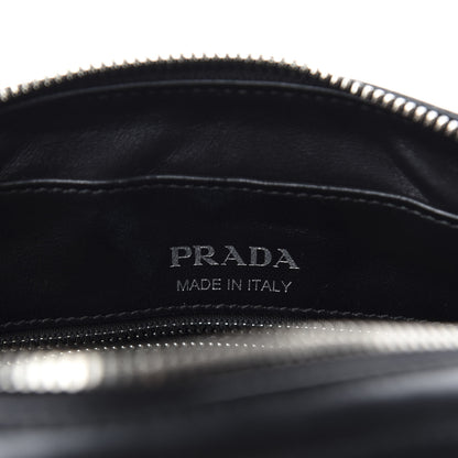 Prada Soft Calfskin Diagramme Crossbody Bag Black 8 of 9