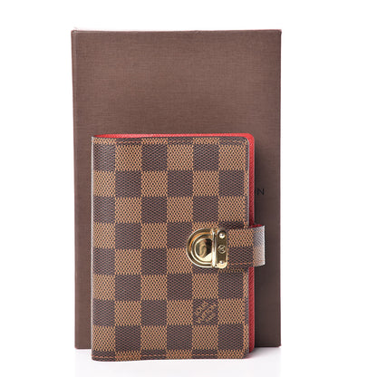 Louis Vuitton Damier Ebene Koala Small Ring Agenda Cover Red 11 of 11