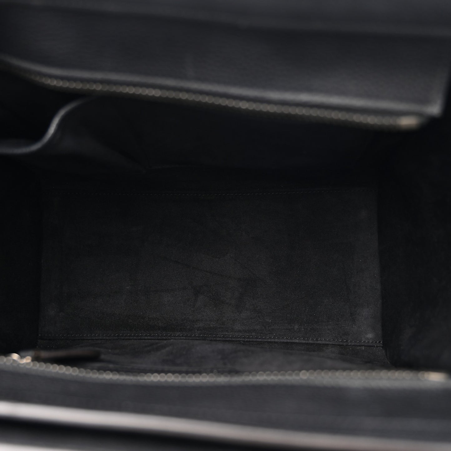 Drummed Calfskin Micro Luggage Black
