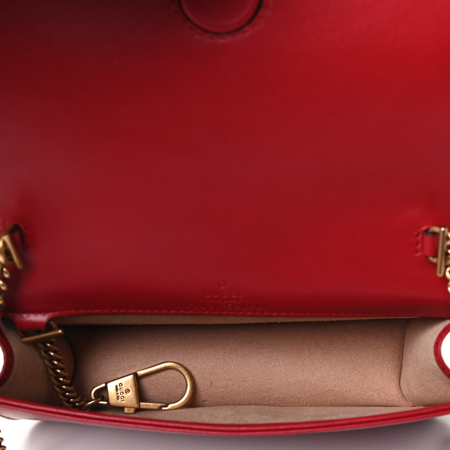 Gucci Calfskin Matelasse GG Marmont Mini Bag Hibiscus Red 4 of 4