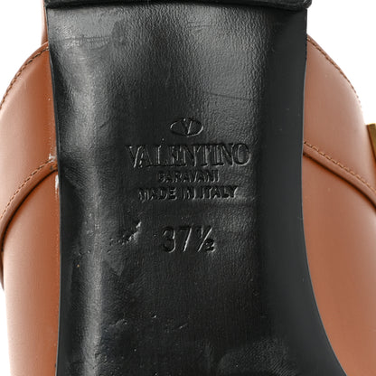 Valentino Garavani Calfskin Roman Stud Ankle Strap Flat Mules 37.5 Selleria 6 of 12