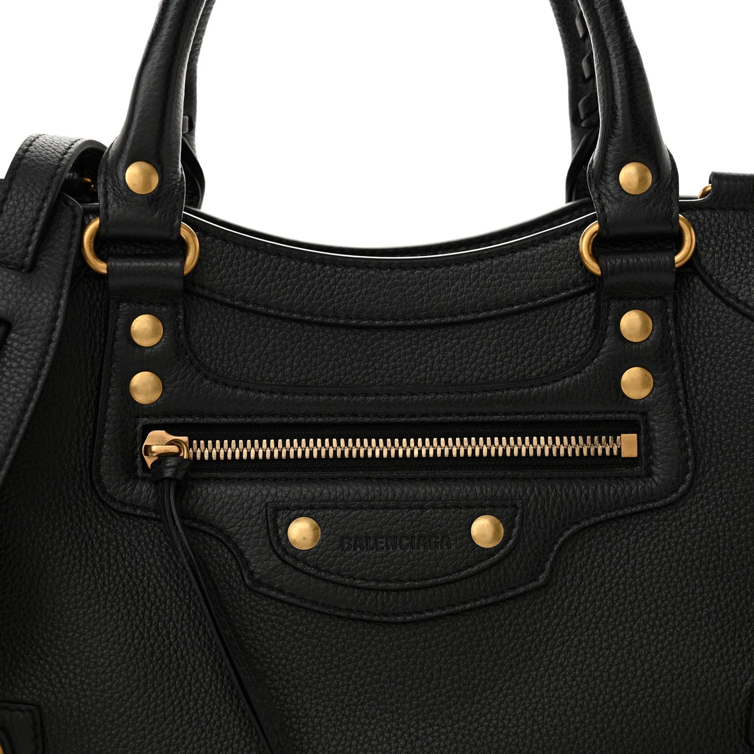 Balenciaga Grained Calfskin Neo Classic Gold Hardware S City Black 8 of 12