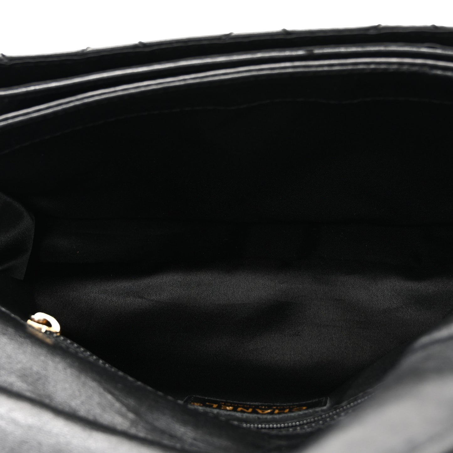 Lambskin Small Lady Braid Flap Black