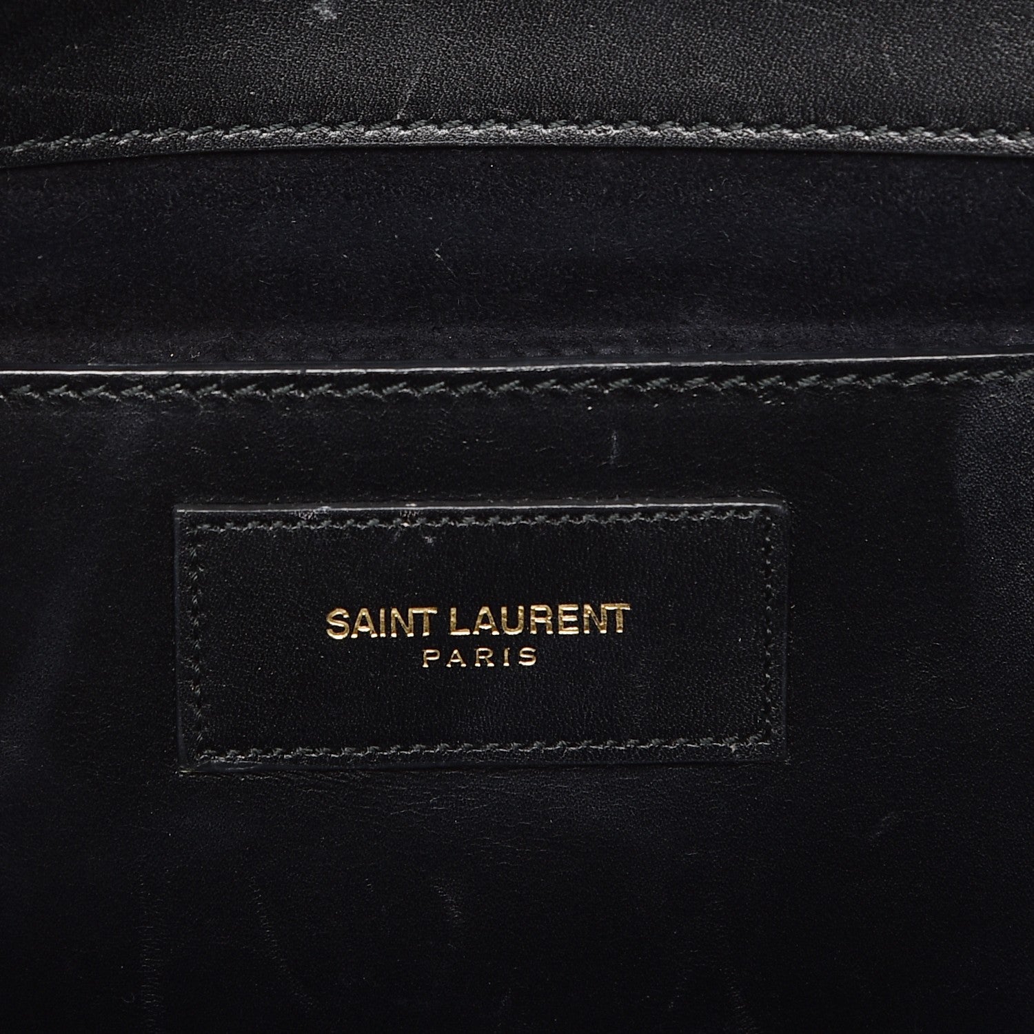 Saint Laurent Calfskin Classic Monogram Clutch Black 6 of 7