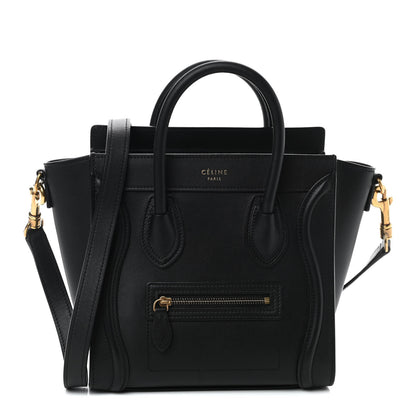 Celine Smooth Calfskin Nano Luggage Black 1 of 9