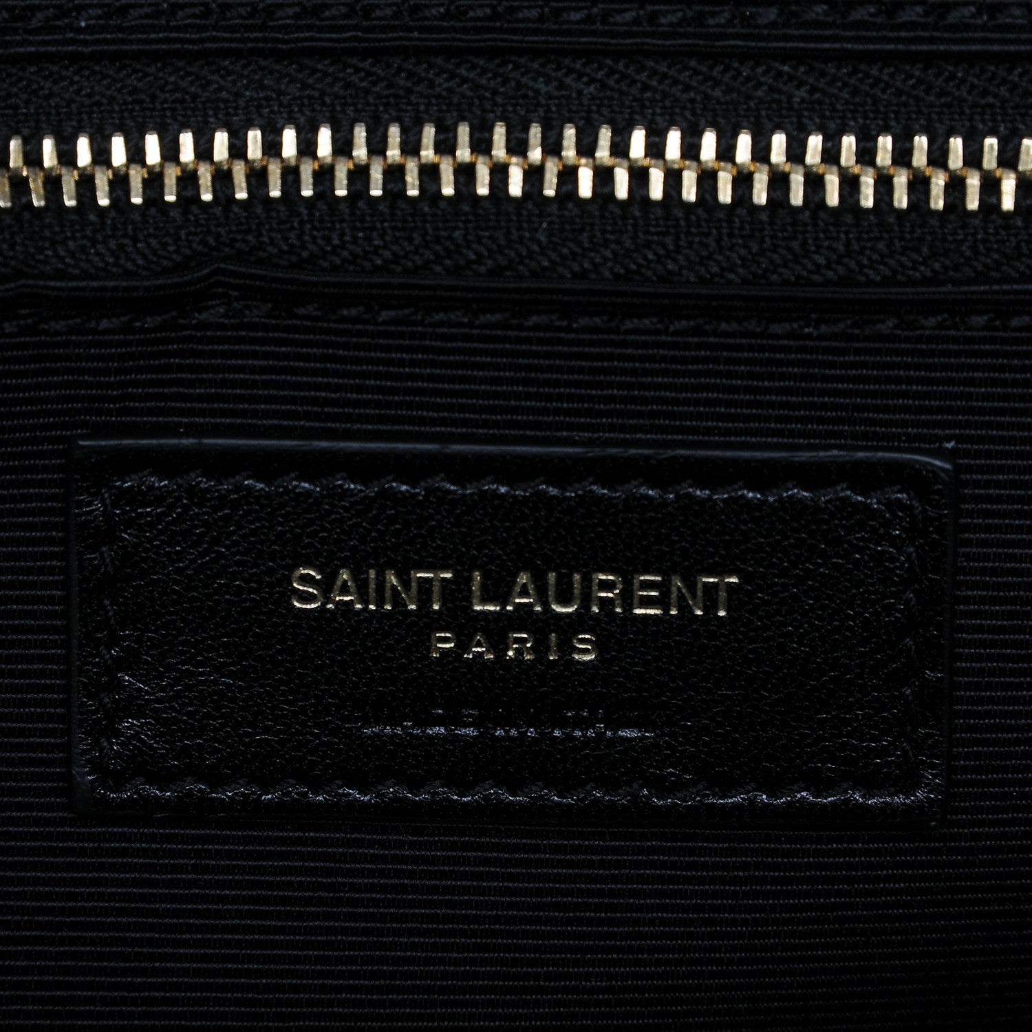 Saint Laurent Grain De Poudre Matelasse Chevron Large Monogram Satchel Black 6 of 7