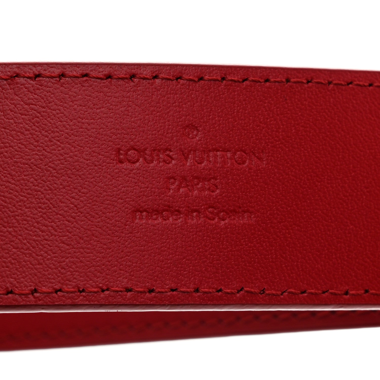 Louis Vuitton Calfskin 35mm LV New Wave Belt 90 36 Red 3 of 7