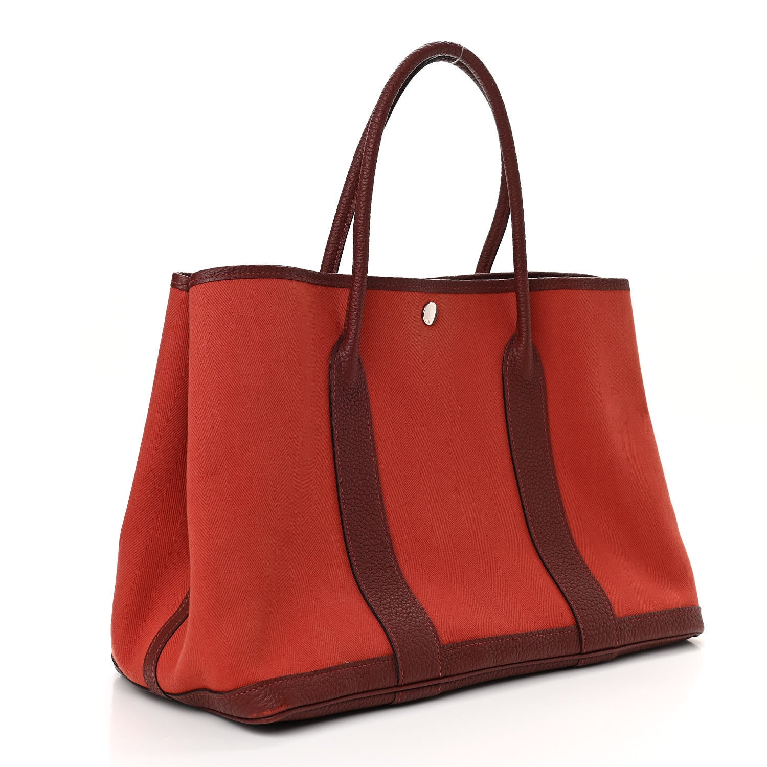 Hermes Chevron Herringbone Toile Negonda Garden Party 36 Rouge Tomate Rouge H 3 of 10