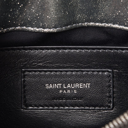Saint Laurent Metallic Calfskin Y Calfskin Monogram Small Loulou Chain Satchel Dark Grey 6 of 8
