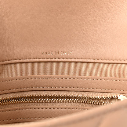 Chanel Calfskin Quilted Front Logo Enchained Clutch Beige 6 of 8