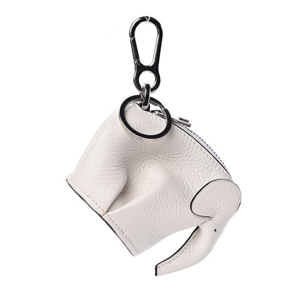 Loewe Calfskin Elephant Coin Purse White 1 of 4