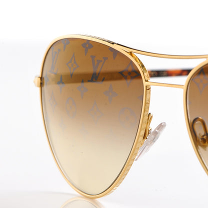 Louis Vuitton Conspiration Pilote Sunglasses Z0164U Gold 8 of 12
