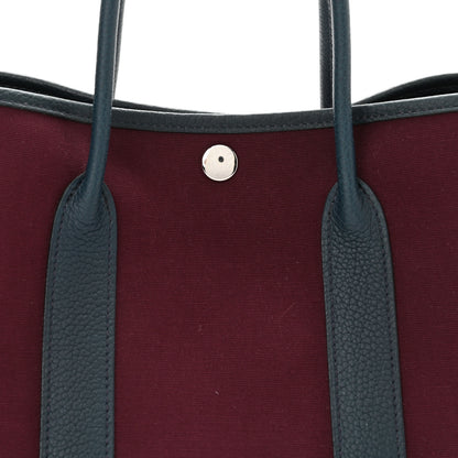 Hermes Toile Negonda Garden Party 30 TPM Prune Bleu de Prusse 7 of 9