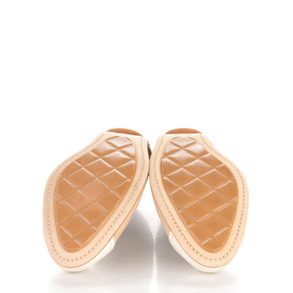 Chanel Lambskin Patent CC Elastic Cap Toe Ballerina Flats 37.5 Light Beige 4 of 6