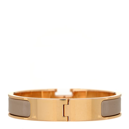 Hermes Enamel Narrow Clic Clac H Bracelet PM Marron Glace 3 of 5