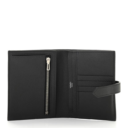 Hermes Epsom Bearn Compact Wallet Black 5 of 7