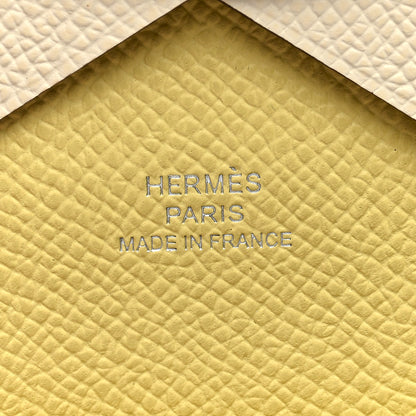 Hermes Epsom Verso Calvi Duo Card Case Nata Jaune Poussin 6 of 7