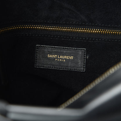 Saint Laurent Calfskin Classic Duffle 6 Black 7 of 19